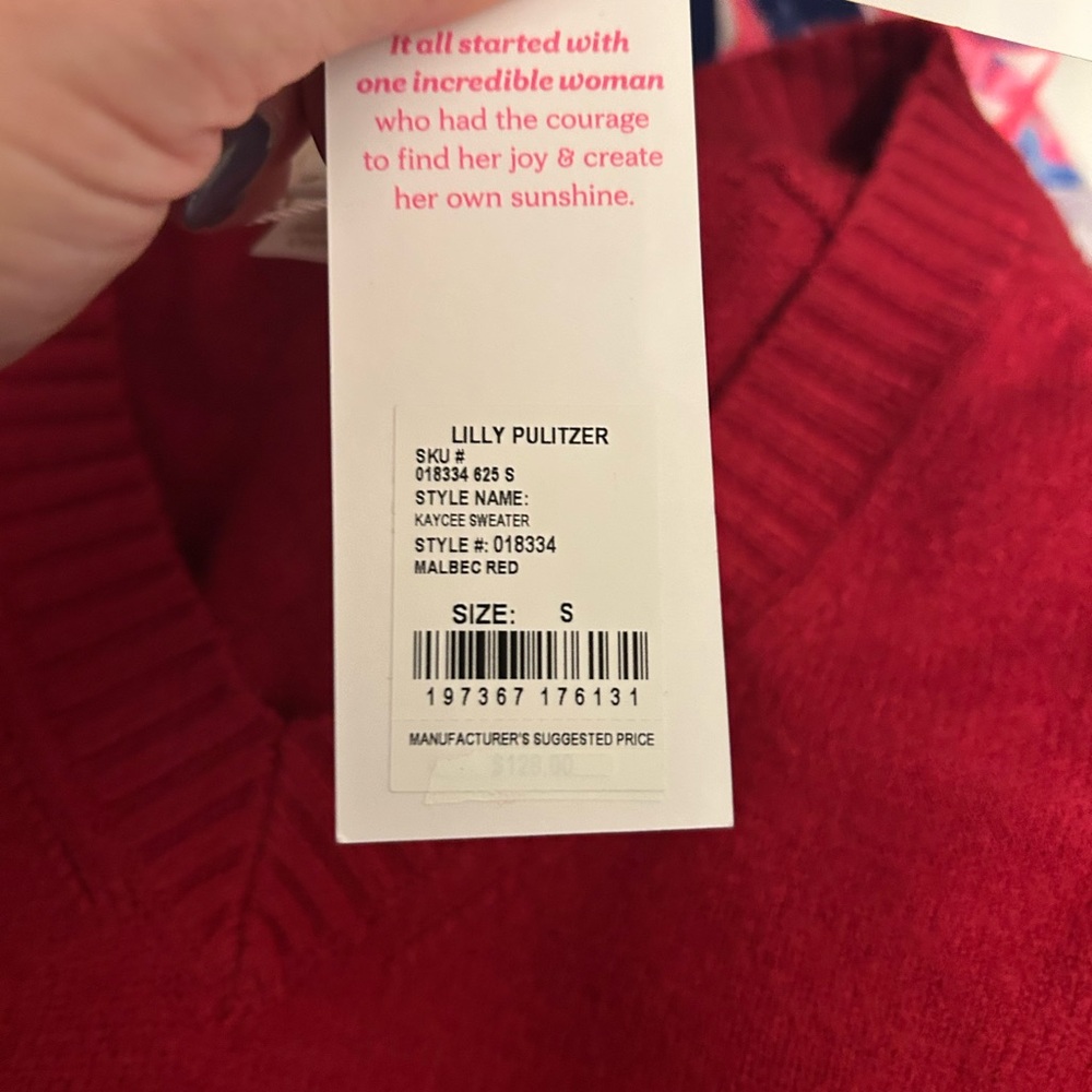 Lilly Pulitzer Kaycee Women's V-Neck Sweater NWT - Picture 2 of 4